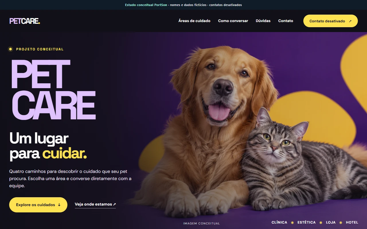 Protótipo conceitual para cuidado pet